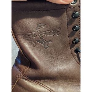 Fin and Feather real leather boots with split leather lining and laces 8.5EEE